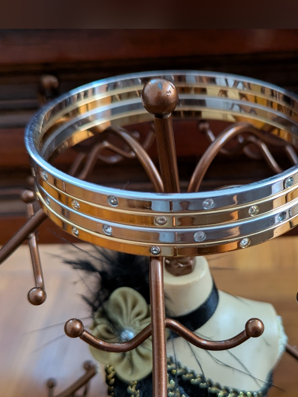 Swarovski Gold And Silver Tone Bangle Set
